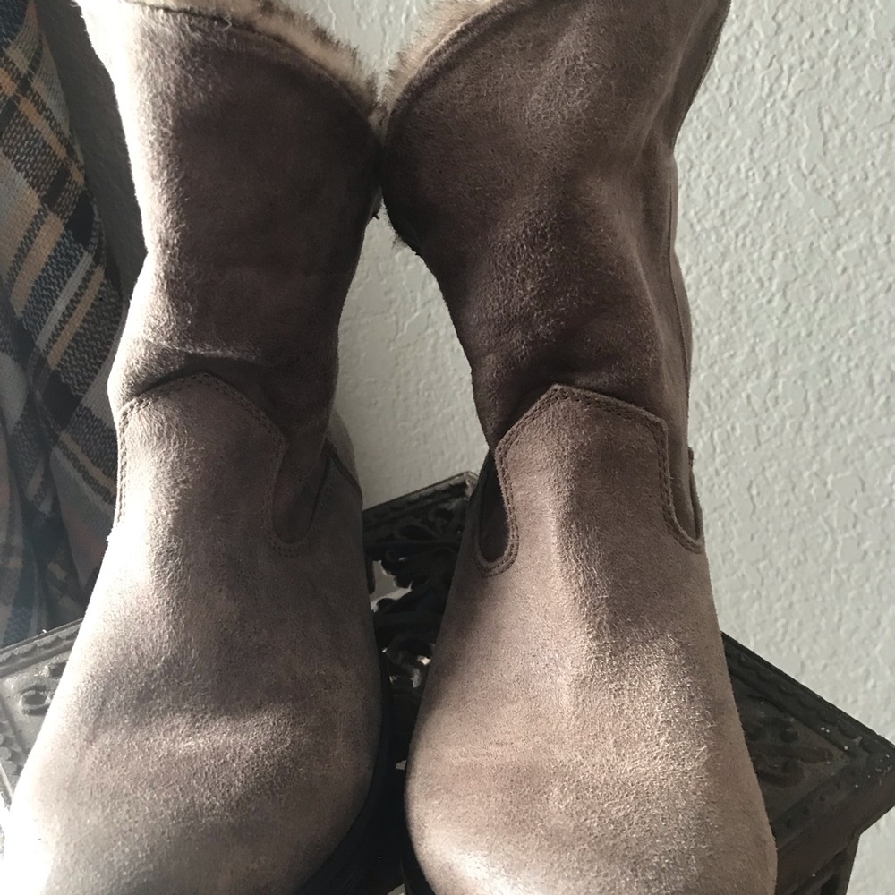 Fur-lined ankle boots EUC